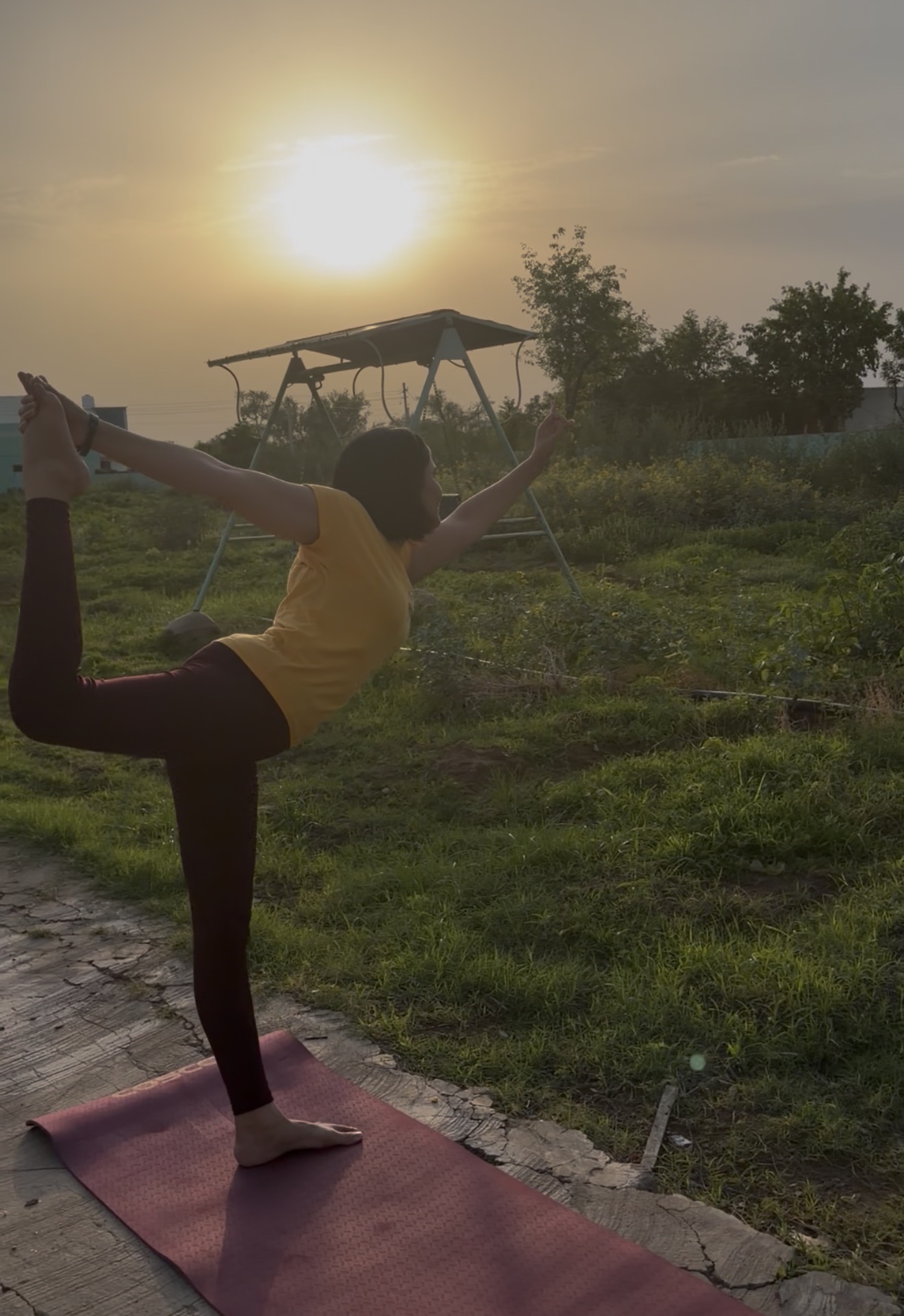 Priya demonstrating Natarajasana